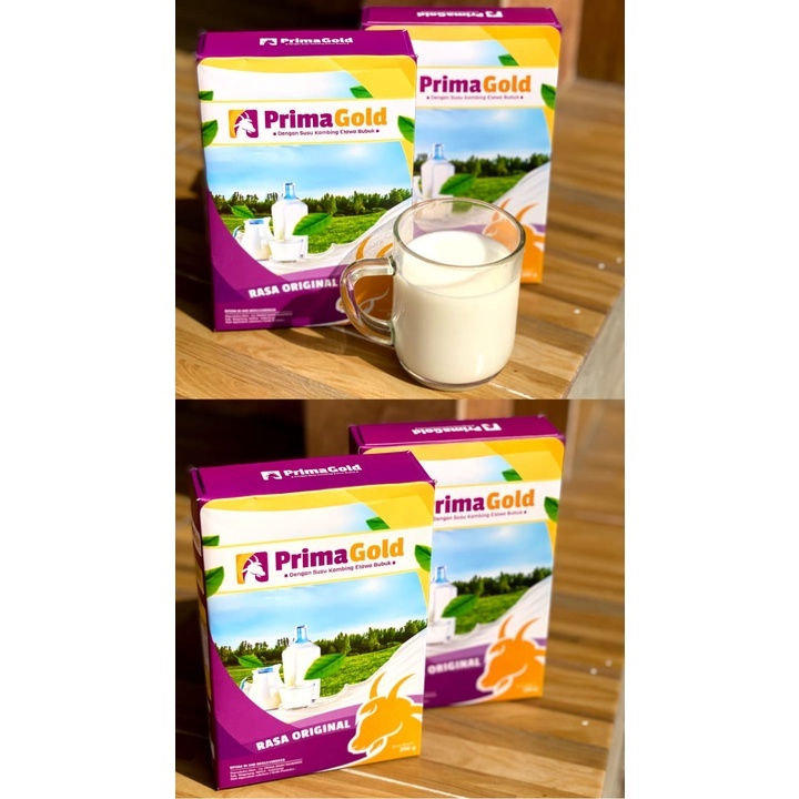 

Paket 2 bok Prima Gold susu Kambing rasa Original 200gr
