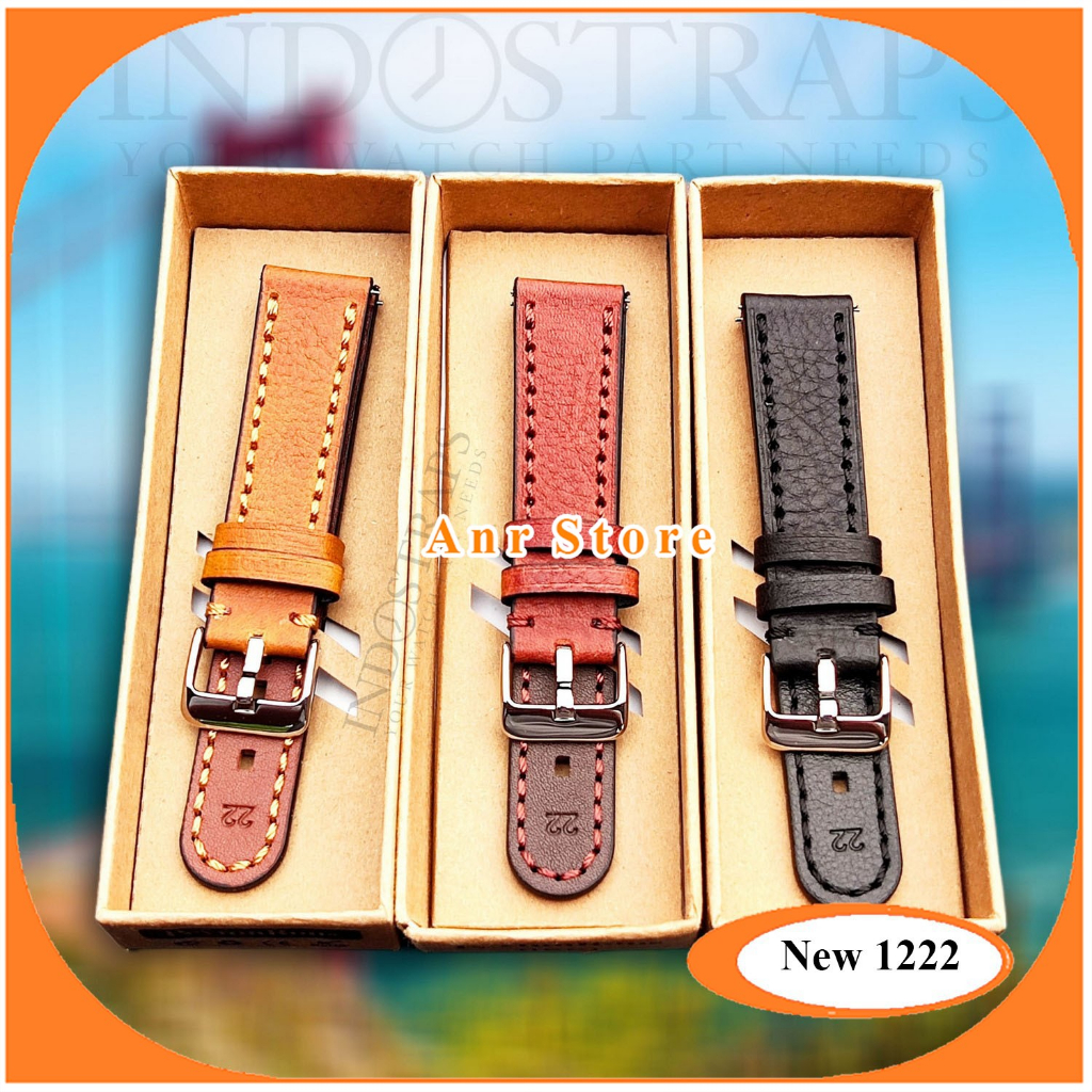 TALI JAM TANGAN KULIT STRAP ANTI ALERGI PEYTONROUS ORIGINAL