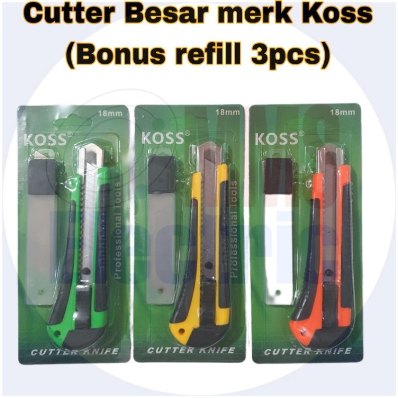 

Koss Cutter Besar 18mm (Bonus isi cutter)