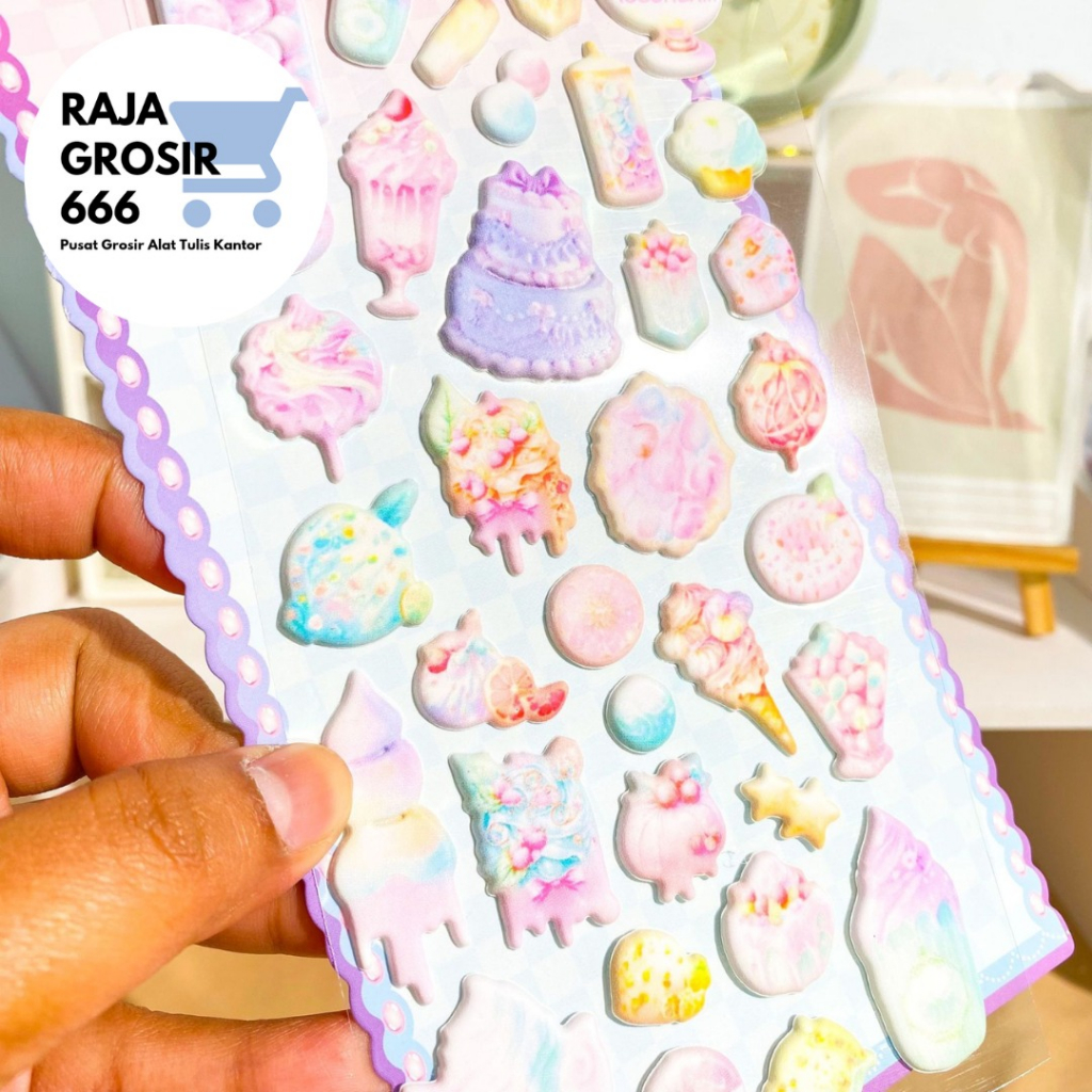 STIKER TIMBUL 3D KUE WX-ME STIKER RANDOM/STIKER KARAKTER ANAK / STIKER MAINAN TEMPE