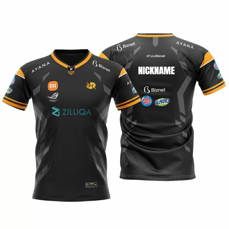 JERSEY KAOS GAMING ESPORT PRO RRQ HOSI 2022 WARNA HITAM