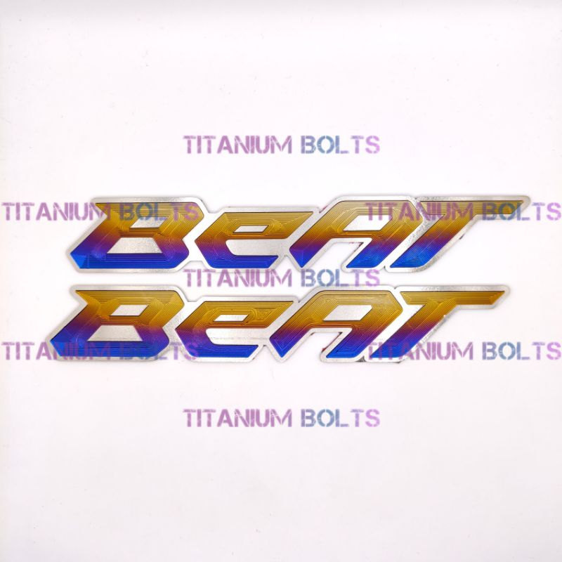 Emblem Logo Beat Titanium Bolts GR5 Original