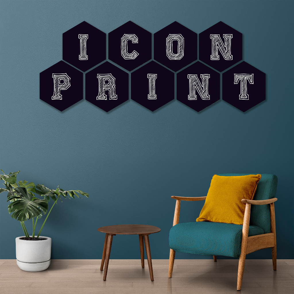 (COSTUME) HIASAN DINDING HEXAGONAL NAMA KAMU AESTHETIC / POSTER KAYU / WALL DECOR / DEKORASI RUMAH /