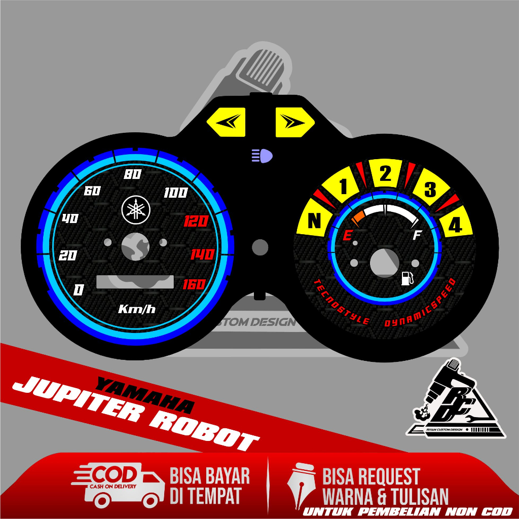 papan speedometer custom jupiter z robot panel spido meter custom jupiter z robot
