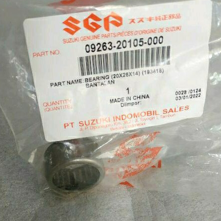 Lahar Keranjang (20x26x14)/Bearing ASLI SGP Motor Suzuki :- Address
- Nex 2

No part : 09263-20105-0