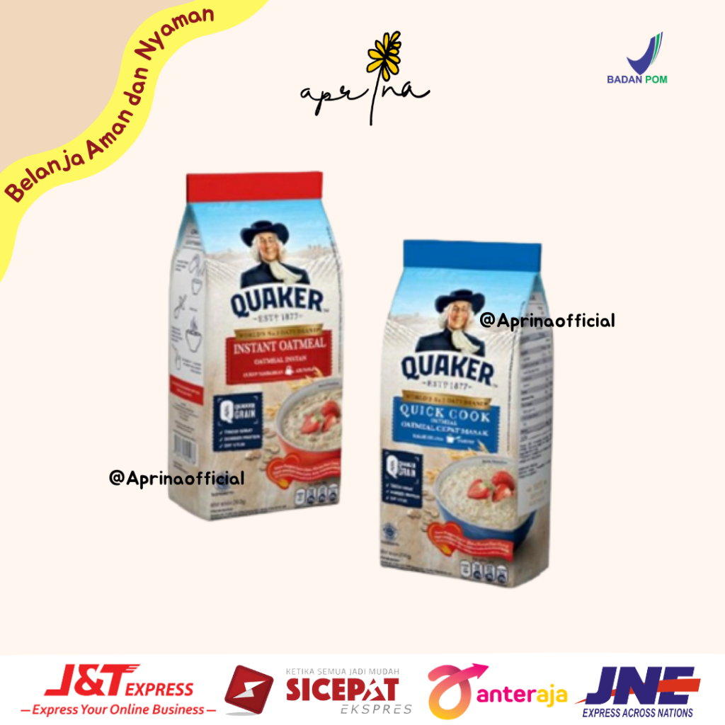 

QUAKER Oatmeal Instant (Merah) & Quick Cook (Biru) 200gr