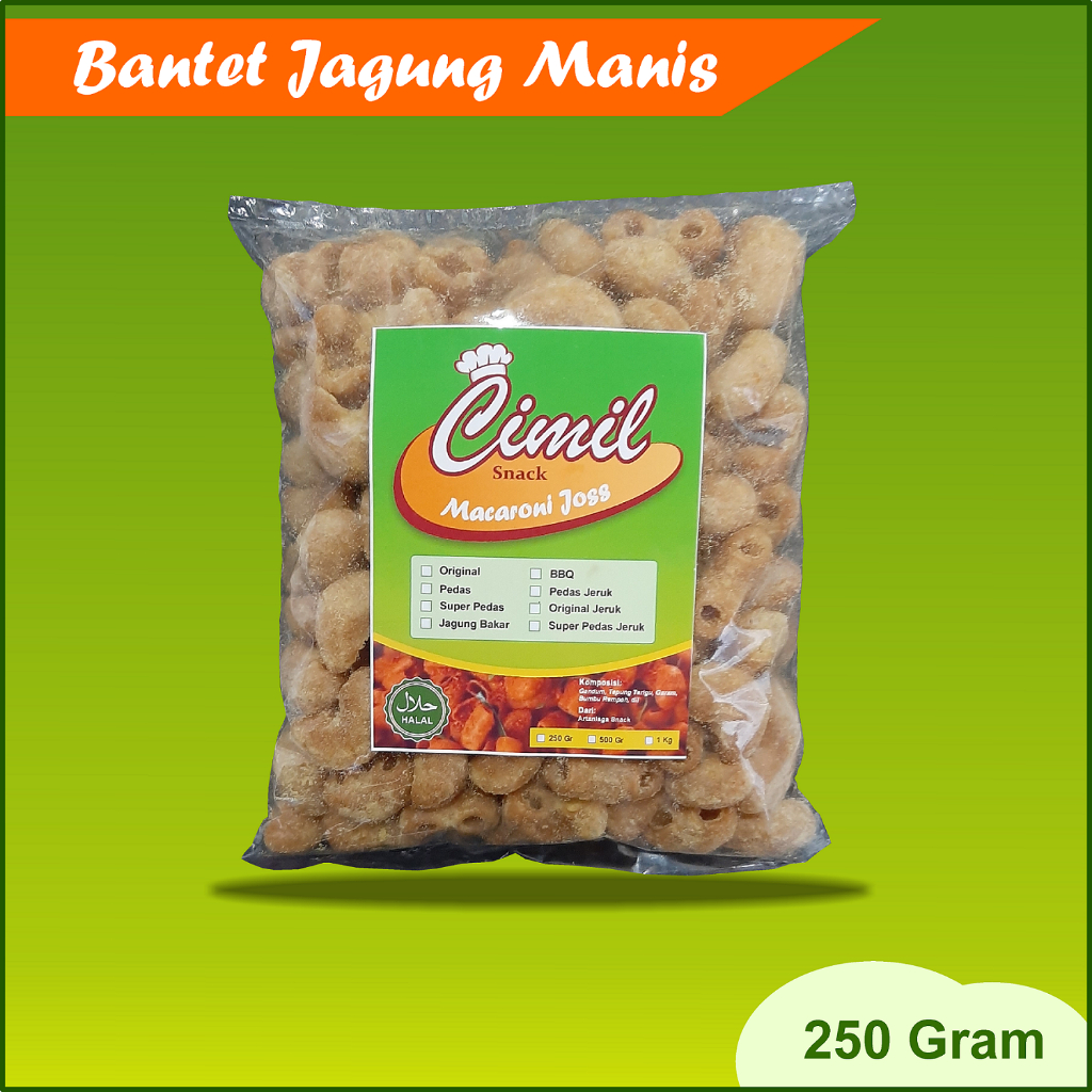 Cimil Makaroni / Macaroni Bantet Jagung Manis Termurah (250gr)