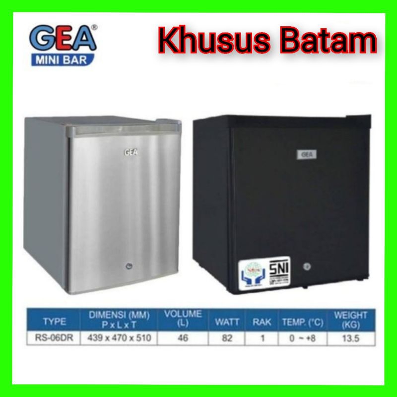 Minibar GEA RS-06DR/kulkas minibar GARANSI RESMI GEA (KHUSUS BATAM)