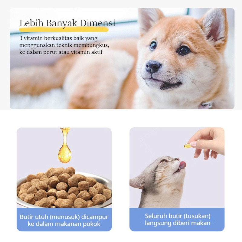 Giltbite_ Minyak Ikan Tung Hai Fish Liver Oil 500 Kapsul Minyak Ikan Kucing Anjing Untuk Ayam