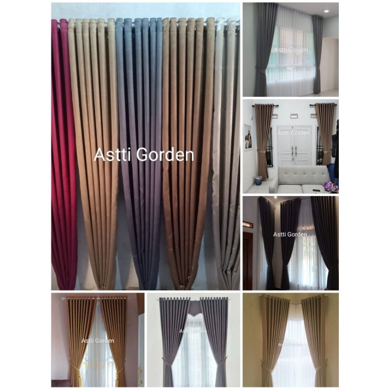 GORDEN BLACKOUT POLOS GORDEN JENDELA GORDEN SMOKRING GORDEN PINTU 220 cm