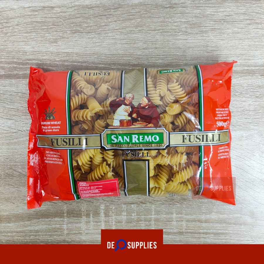 

San Remo Fusilli Pasta 500gr - Fusili Fussili Premium Pasta Halal