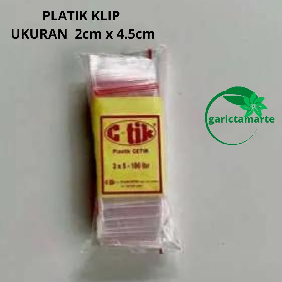 plastik klip cetik 2cm x 4.5cm / plastik lip list merah / plastik klip mini list putih / plastik kli