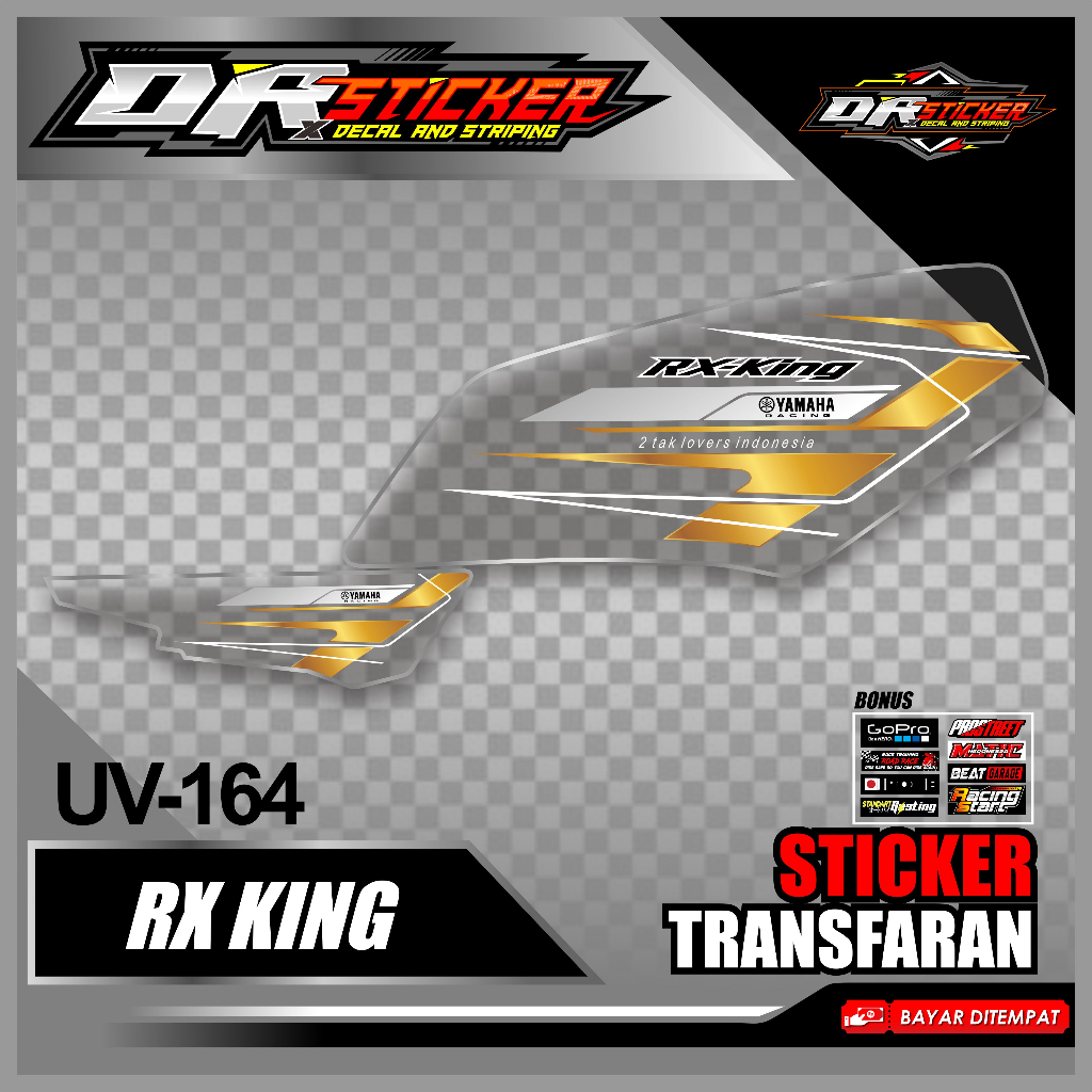 STRIPING VARIASI LIST RX-KING // STICKER TRANSPARAN KONTES POLET RX KING 2 TAK LOVERS INDONESIA