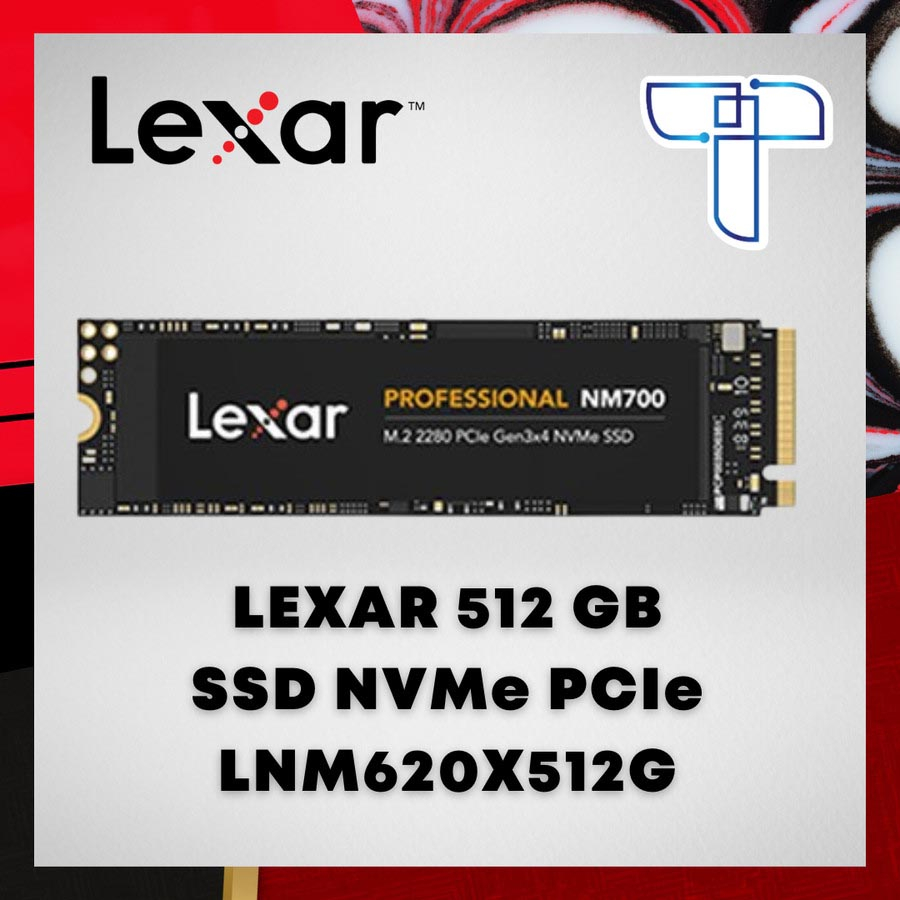 SSD 512GB Lexar NVMe PCIe NM620 M.2 2280 - LNM620X512G-RNNNG