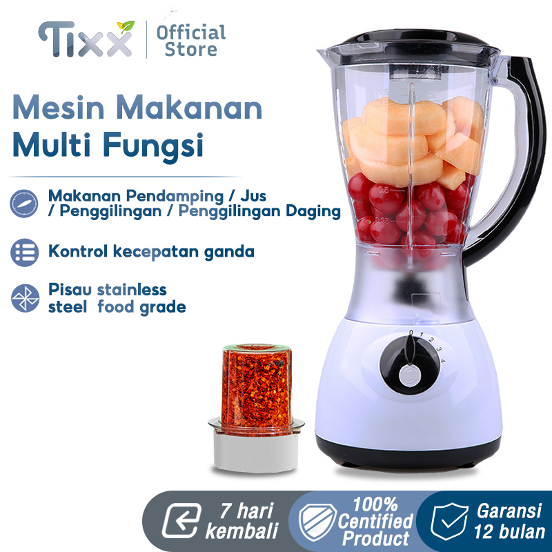 BUILDQUALITY (UPK) TIXX BLENDER PORTABLE 400W KAPASITAS 1500ML BLENDER JUICER MULTIFUNGSI 4 MATA