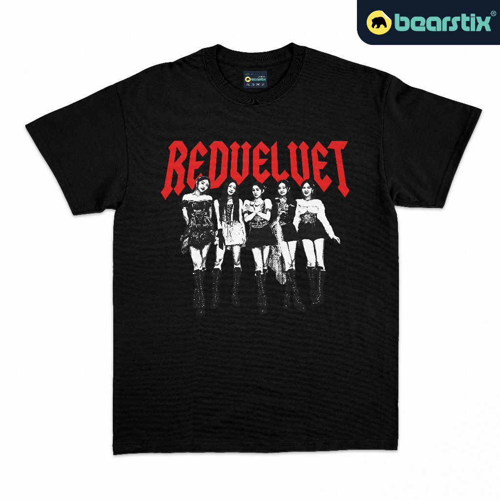 BEARSTIX - Tshirt Red Velvet - Kaos Reveluv - Baju Kpop Streetwear - Tshirt Wendy Irene Joy Yeri Seu