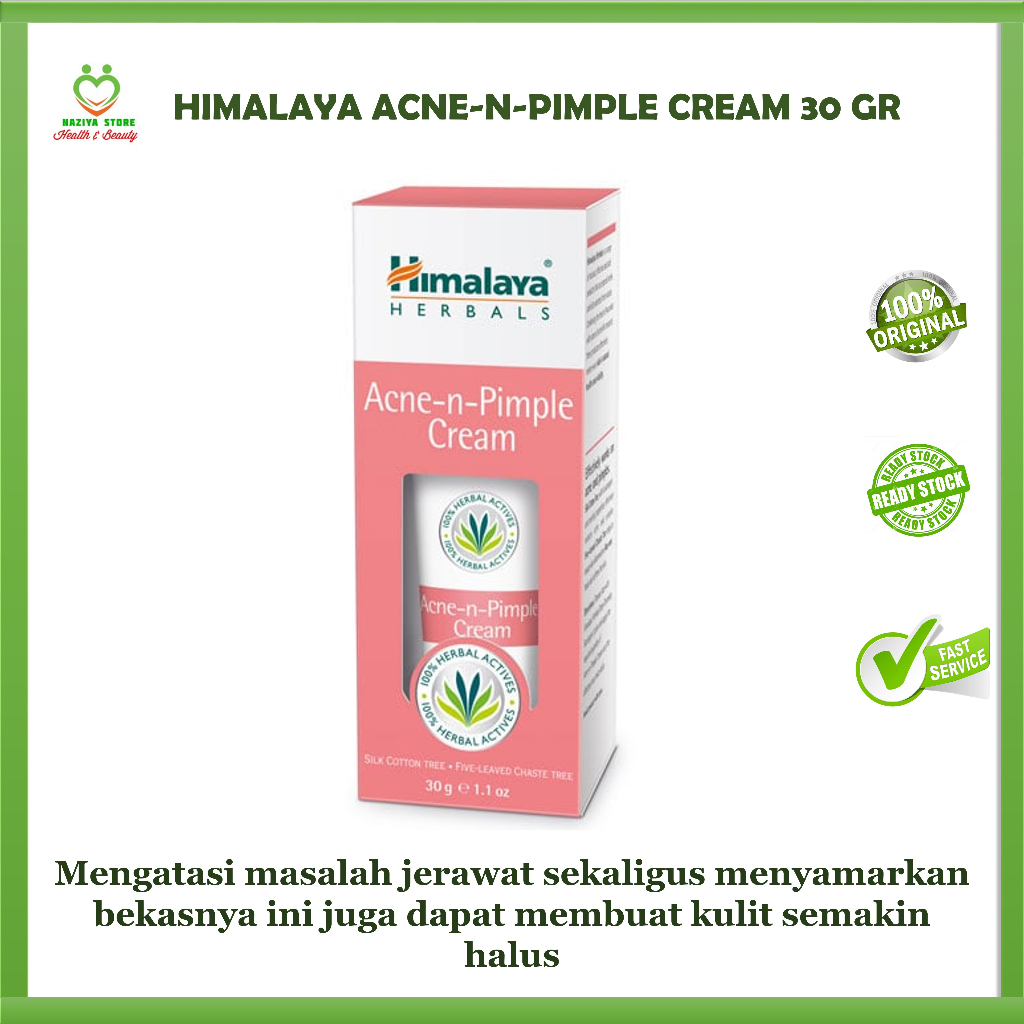 KRIM PENGHILANG BEKAS JERAWAT- ACNE N PIMPLE CREAM HIMALAYA 30 GR