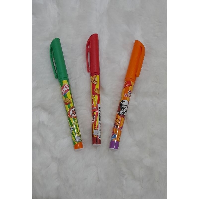 

bolpoint gel/bolpoint karakter/bolpoint lucu/bolpoint design makanan