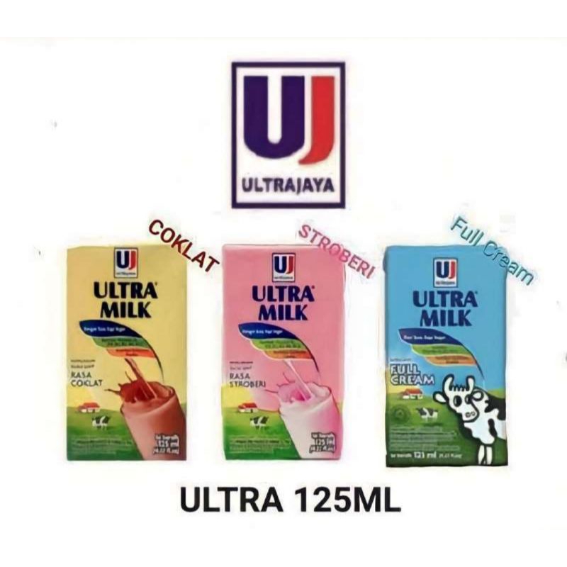 

Susu UHT Ultramilk 125ml cokelat stroberi fullcream