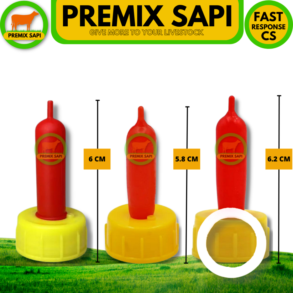 DOT KAMBING - BOTOL DOT ANAK KAMBING - DOT CEMPE KAMBING DOMBA - UKURAN BOTOL 400ml dan 500ml - Prem