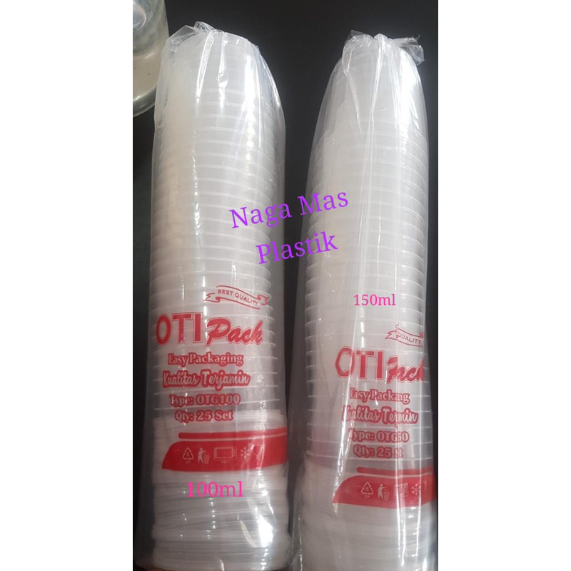 Cup puding 100ml sama Cup puding merpati 150ml .