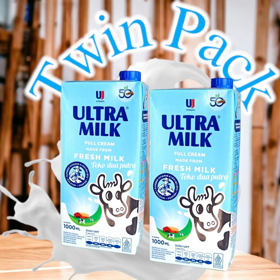 

Ultra Milk Full cream 1 L X 2 Pcs ( Twin Pack)/ Susu Ultra Full cream