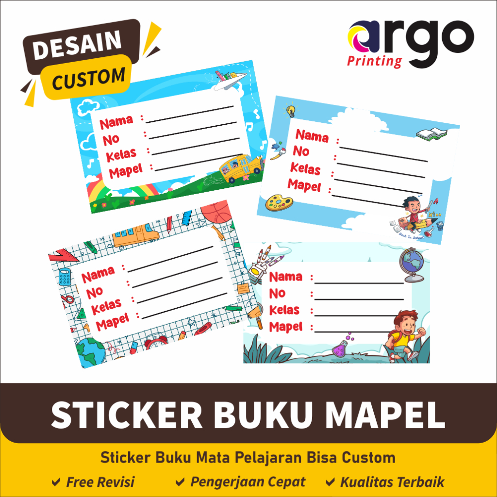 

Sticker Buku Mapel Sekolah Custom Desain
