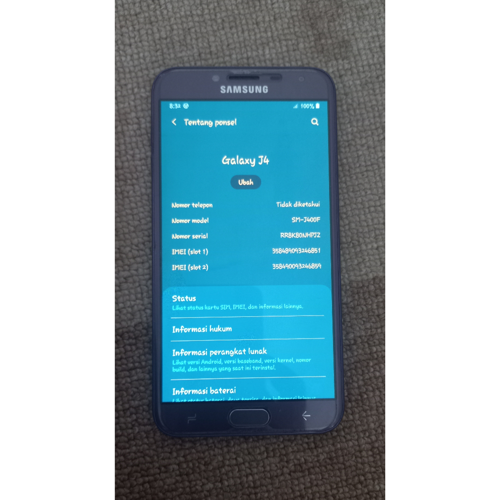 Samsung Galaxy J4 2018 Second Hp Bekas