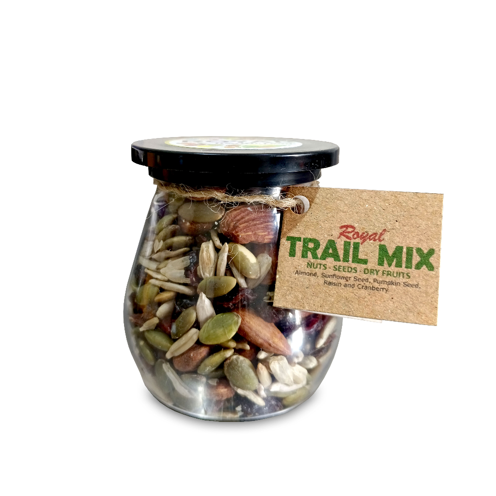 

ROYAL ROASTED/TRAIL Mix FRUITS, NUTS and SEEDS 100 Gr