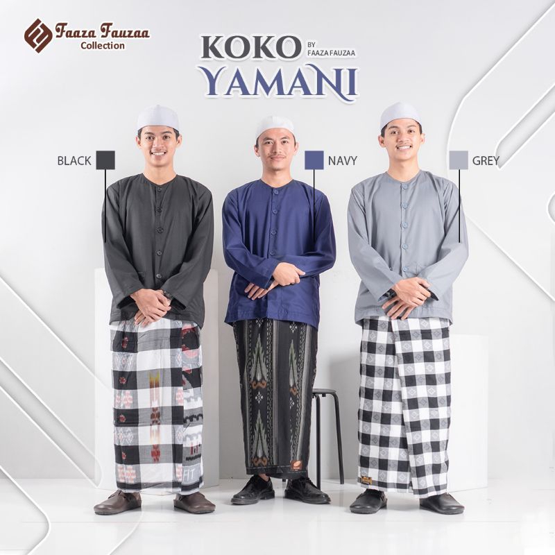 BAJU KOKO YAMANI | Baju muslim tangan panjang | Koko Faaza Fauzaa