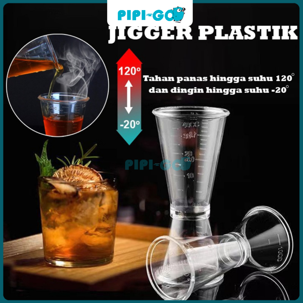 PPG - Jigger Acrylic Plastik | Jigger Plastik 10/20ml 20/40ml | Jigger Plastik Bening Akrilik