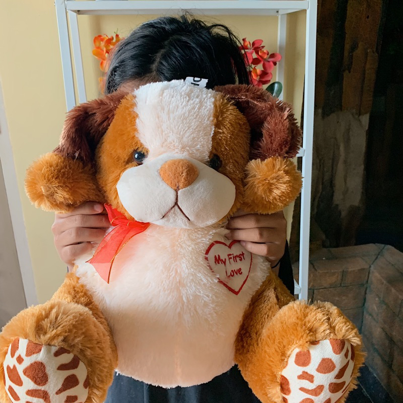 BONEKA ANJING COKLAT LUCU