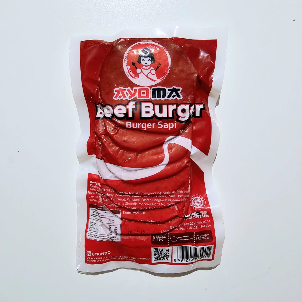 

Ayoma beef burger 10s 250gr