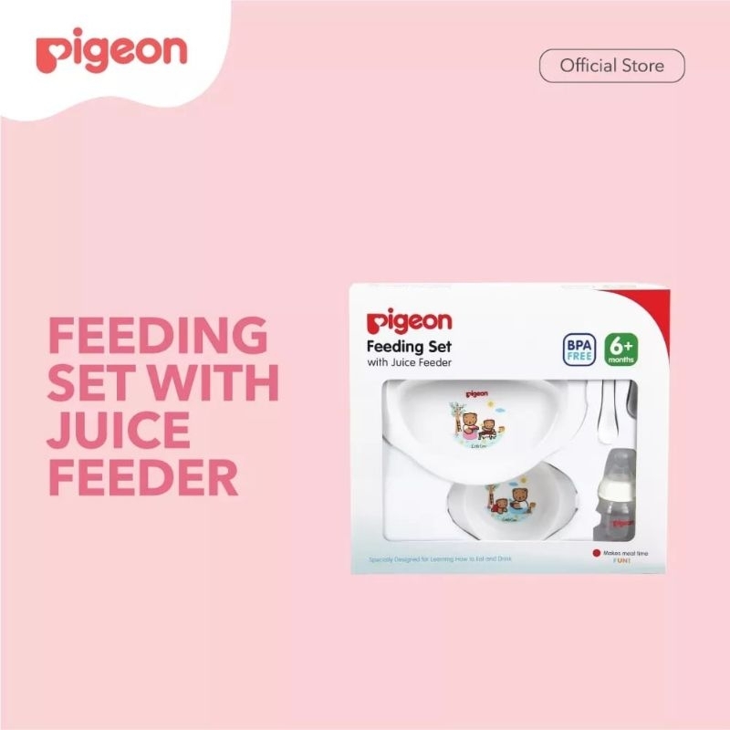 Perlengkapan Makan Bayi - FEEDING SET  - PIGEON- MAKASSAR BABY