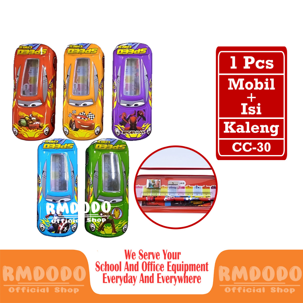 

Rmdodo - Tempat Pensil Kaleng Mobil Set Alat Tulis / Tepak Kotak Pensil Anak Karakter / Pencil Case Fancy CC-30