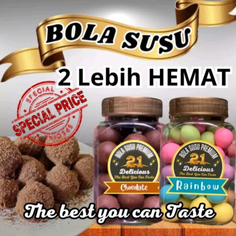 

PAKET 2 BOLA SUSU Premium (Rainbow + Chocolate) Bolsu Premium