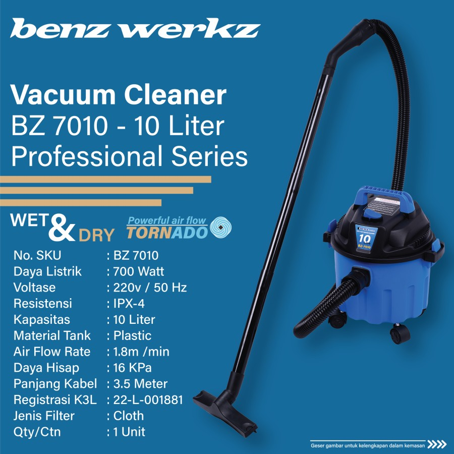 Vacum Cleaner Vacuum Vakum 10L BENZ Alat Sedot Debu 3in1 Wet Dry Blow 10 Liter