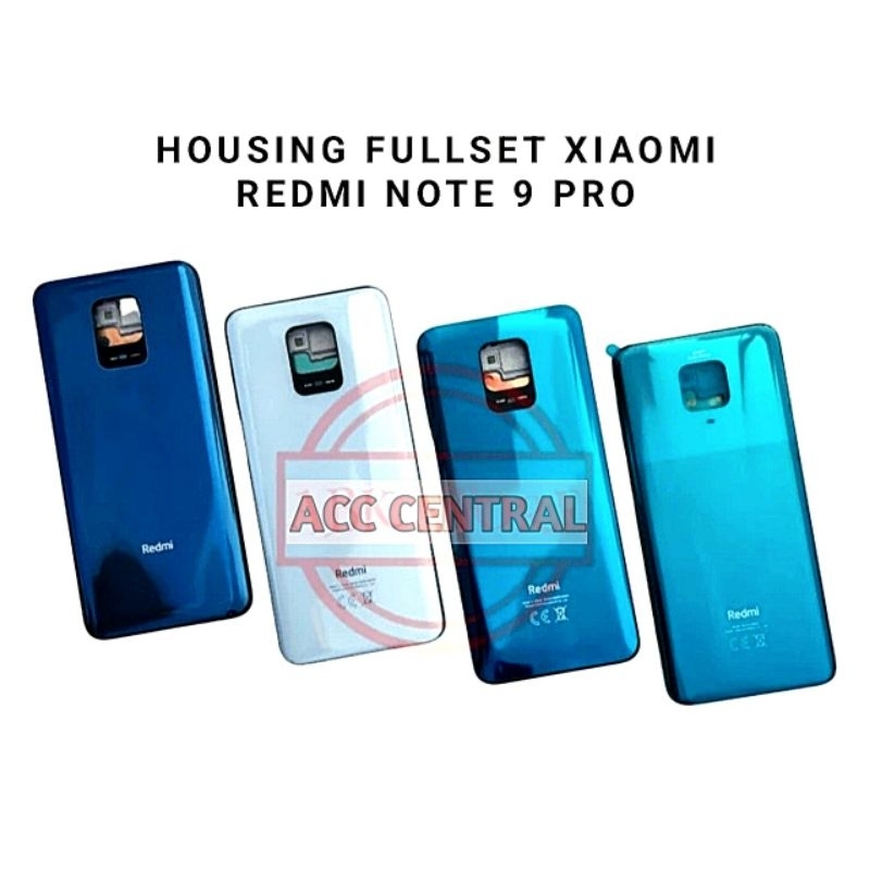 Housing Backdoor Fullset Back Casing Kesing + Bezel Xiaomi Redmi Note 9 Pro