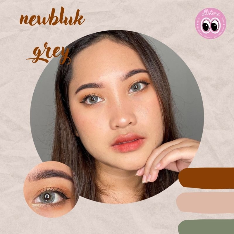 Softlens soflens soflen newbluk grey big eyes 15mm murah