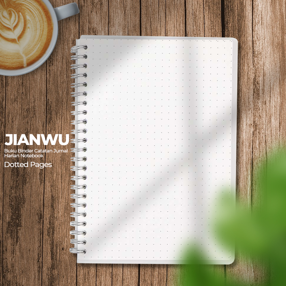 

Buku Binder Catatan Jurnal Harian Notebook Ukuran A5 Dotted Pages - S2526 - White