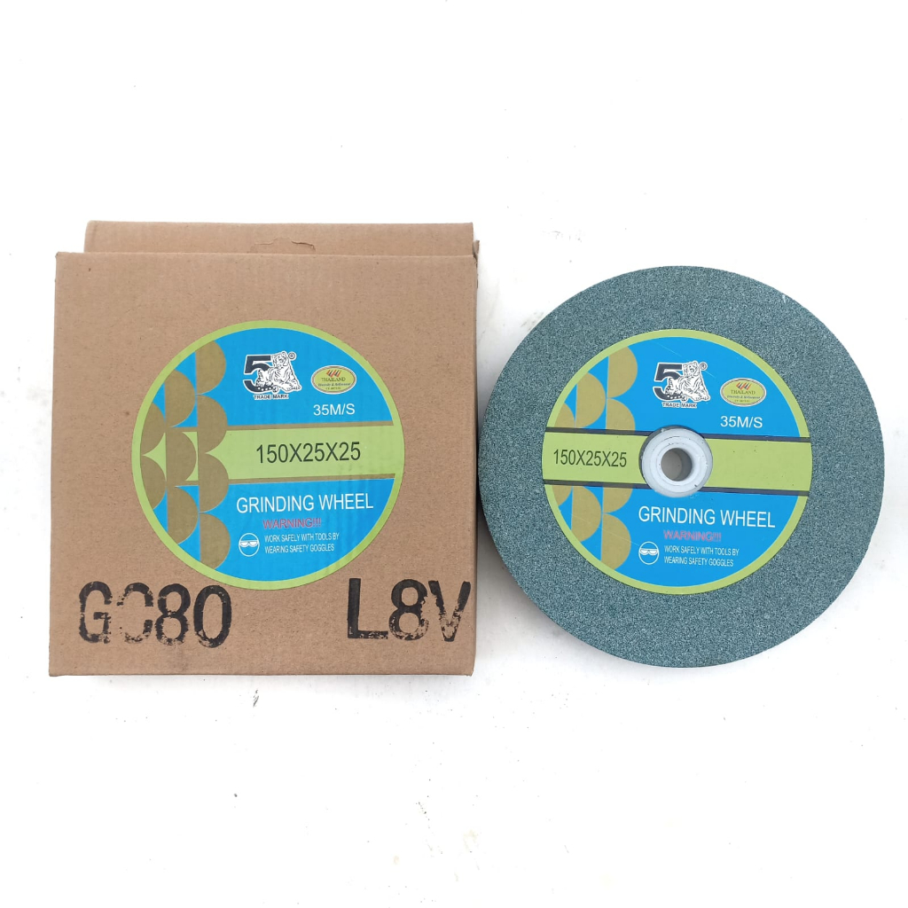 BATU GRENDA GRINDA GURINDA WIDIA POLES ASAH DUDUK 6" 6 INCH 150MM GREEN SILICONE CARBIDE HIJAU IJO I