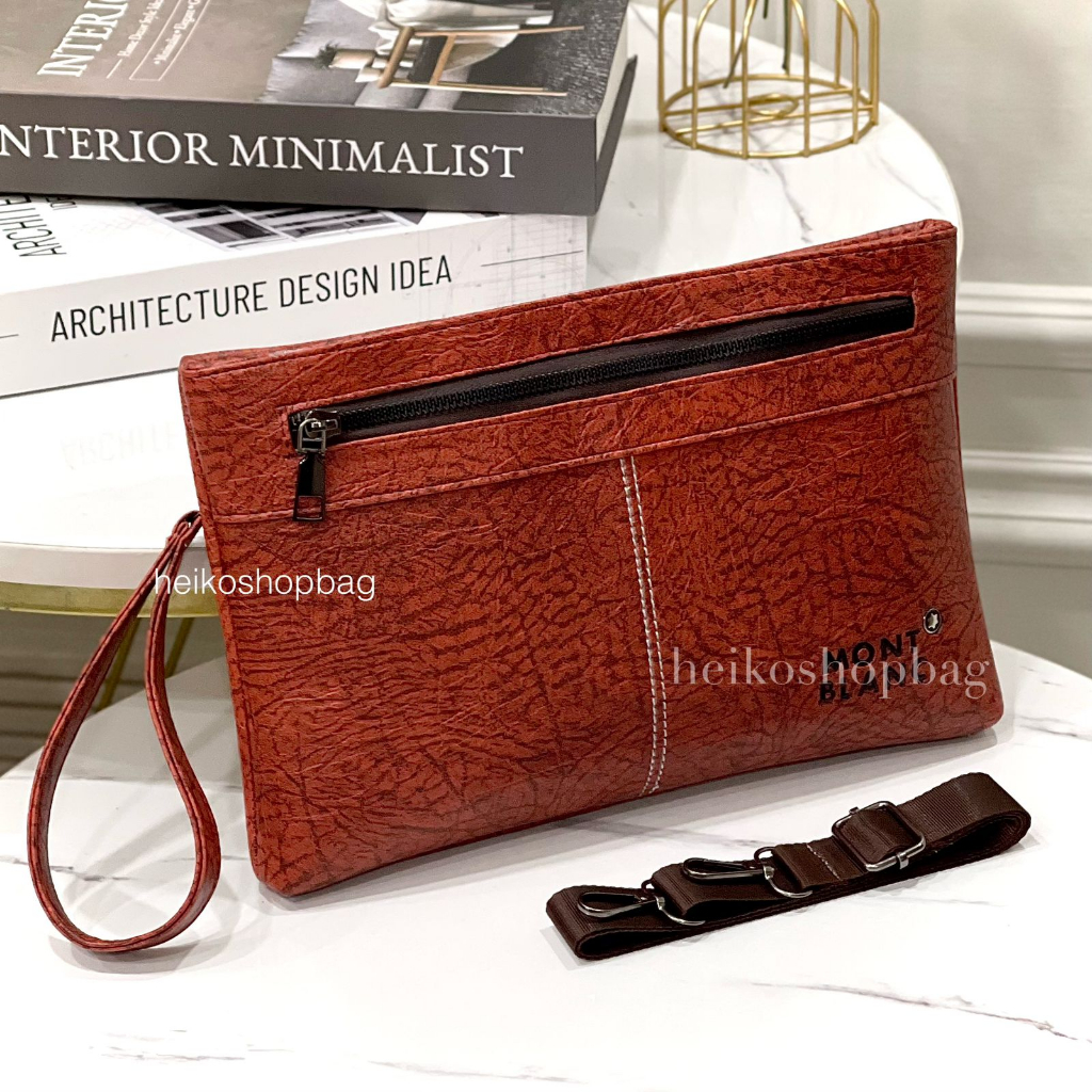 LUCKY - best seller tas wanita handbag selempang import sling bag - MONTBLANC CLUTCH LORI DOUBLE STR