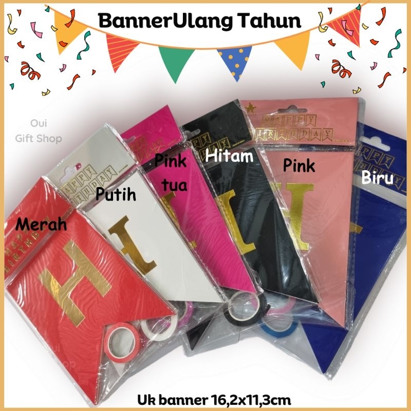 BANNER HAPPY BIRTHDAY / BANNER ULANG TAHUN / BANNER ULANG TAHUN ANAK / DEKORASI ULANG TAHUN ANAK / D