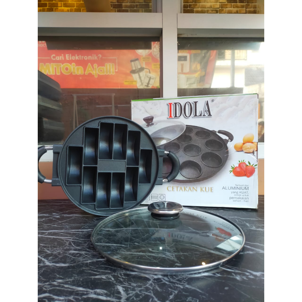 CETAKAN KUE PUKIS/ CETAKAN 10 LUBANG/ CETAKAN KUE ANTI LENGKET/ CETAKAN KUE PANCONG BALOK + TUTUP KA