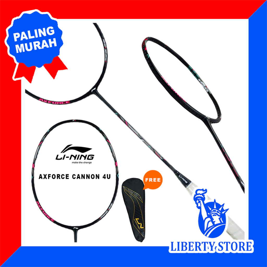 Raket Badminton ORIGINAL LINING AXFORCE CANNON + TAS