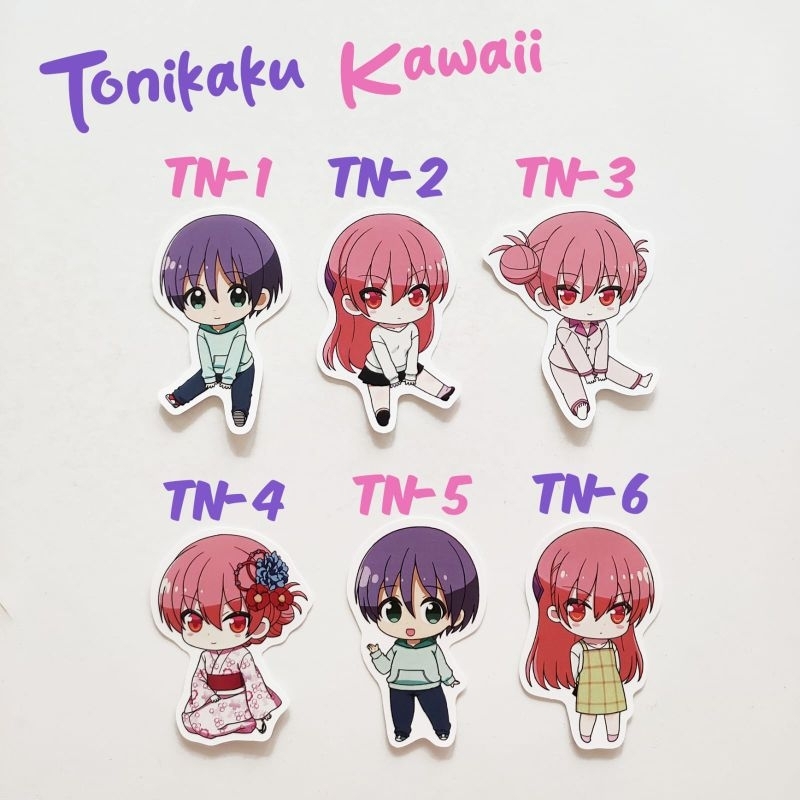 Sticker Anime Tonikaku Kawaii 1 Tonikawa Yuzaki Nasa Tsukasa Merchandise