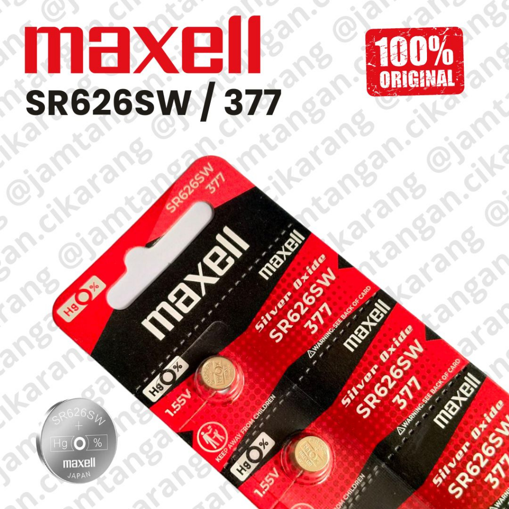Baterai Jam Tangan Maxell SR626SW / 377 Original