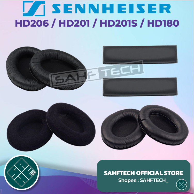 Bantalan Busa Sennheiser HD206 / HD201 / HD201S / HD180 Earpad Earcup Ear Pad Cup Cushion Foam Spons