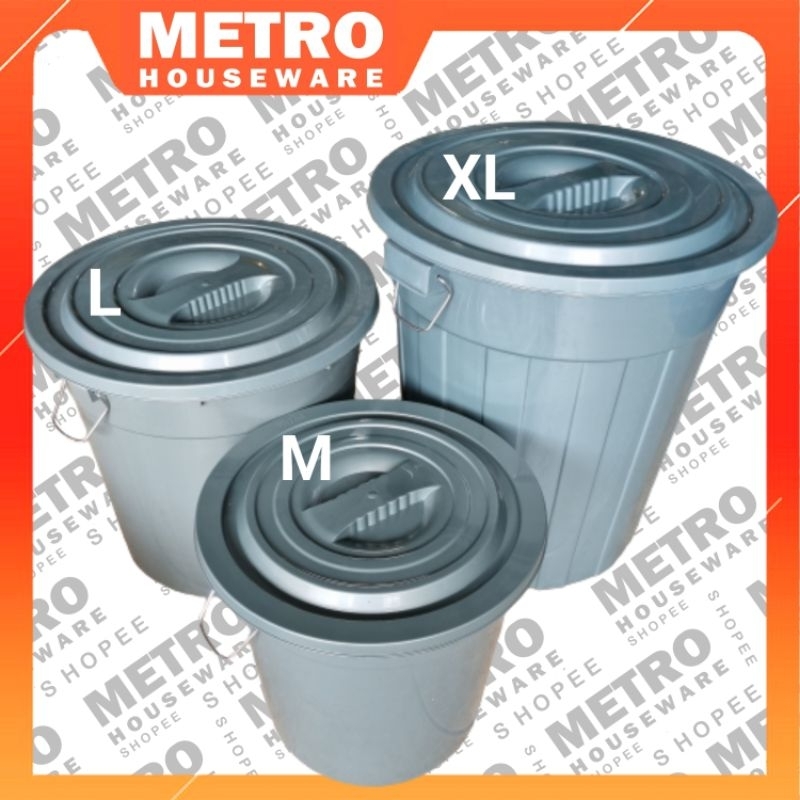 Tong Air & Tutup Abu Timba Serbaguna Tersedia Ukuran M L XL Multi Fungsi Bisa Jadi Tempat Beras / Hi