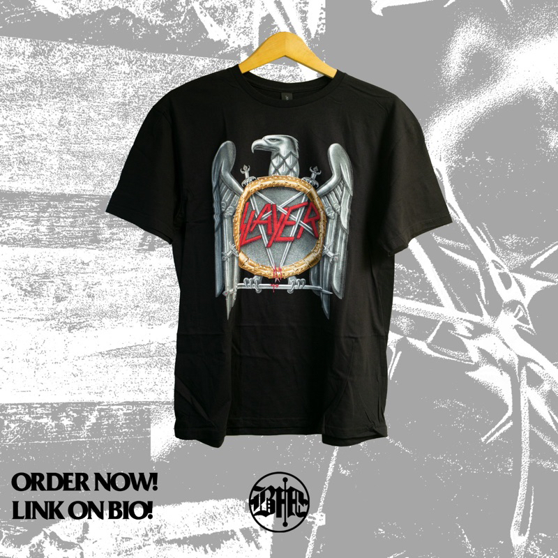 kaos band original import Slayer Eagle
